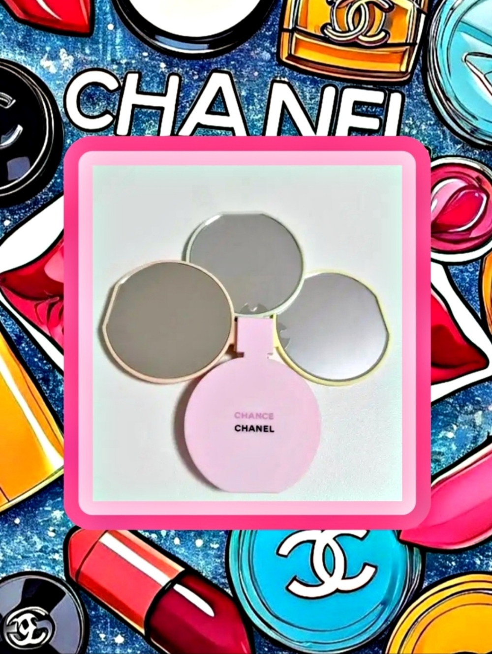 CHANEL Pink Chance Compact Mirror Stack - Picture 2 of 2